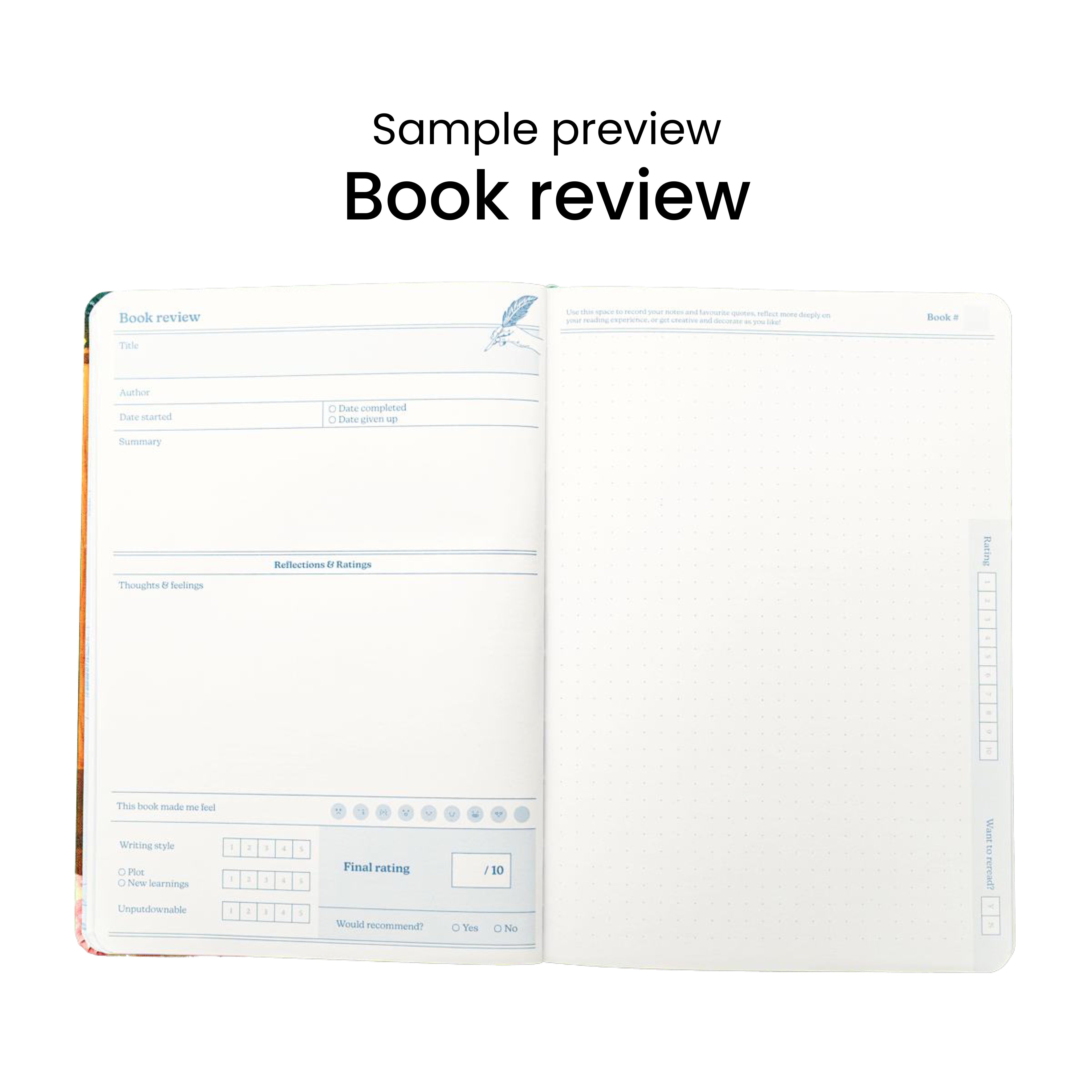 Reading Journal by Helumi