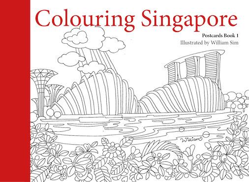Colouring Singapore Postcards Book 1