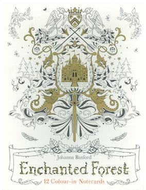 Enchanted Forest: 12 Colour-in Notecards